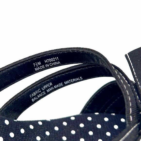 NWOT HUSH PUPPIES SOFT STYLES NAVY BLUE WHITE POLKA DOT WEDGE SANDALS 7.5 - Picture 4 of 9